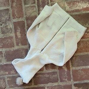Gap Pom Pom Knit Hoodie Cream Girls 5